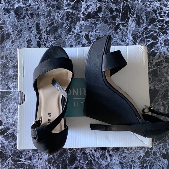 Black Wedge Heels - Picture 2 of 3